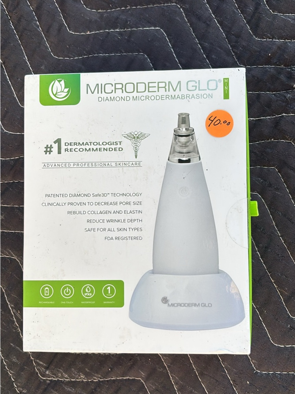 Microderm GLO Diamond Microdermabrasion Device - White
